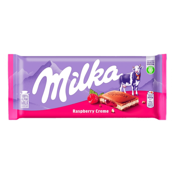 Čokolada MILKA Malina 100g 0