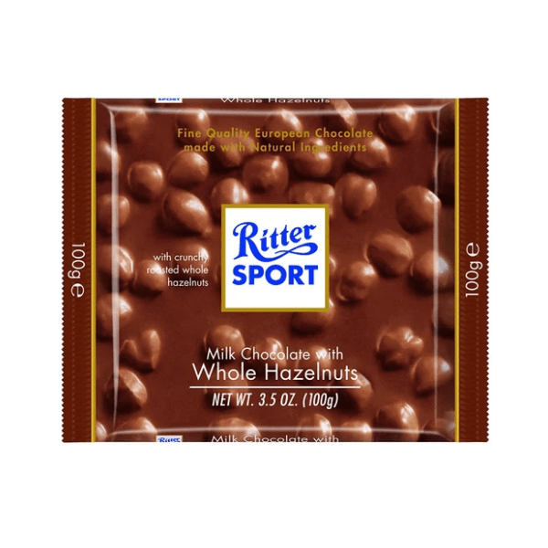 Čokolada RITTER SPORT cijeli lješnjaci 100g 0