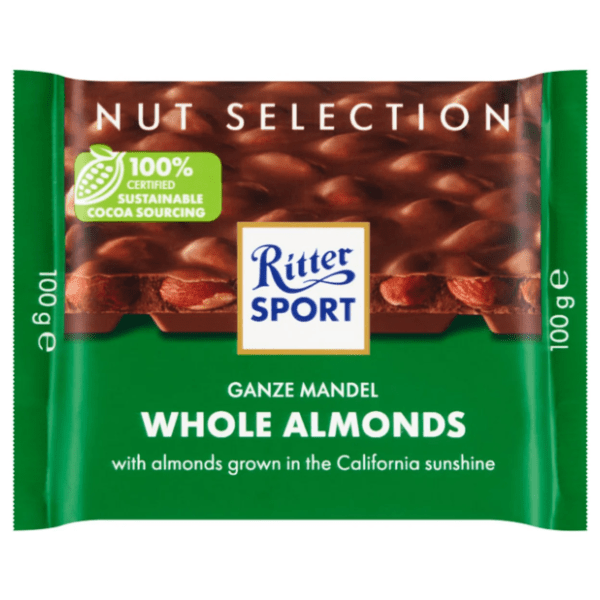 Čokolada RITTER SPORT s cijelim bademima 100g 0