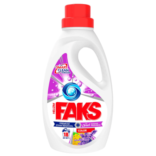 Tekući deterdžent za rublje FAKS gel color lavanda i smilje 18 pranja (900ml) 0