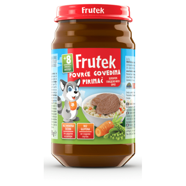 FRUTEK kašica povrće govedina riža 190g 0