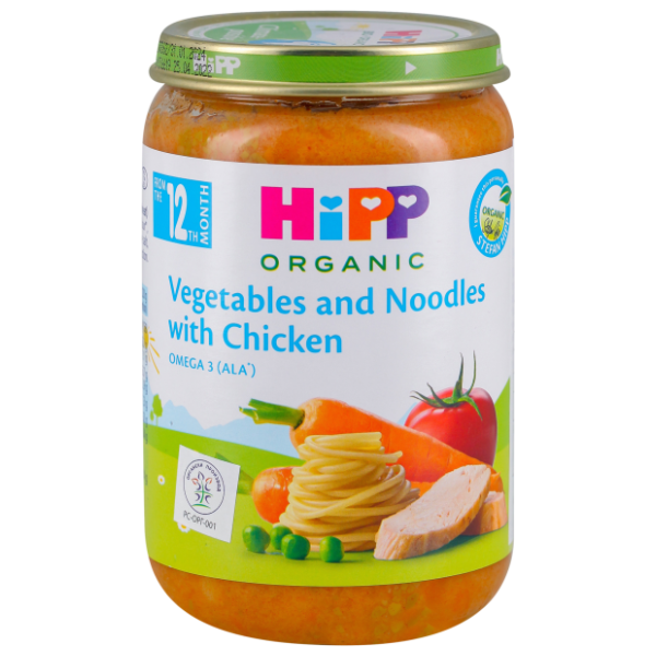 HIPP Kašica piletina s povrćem i tjesteninom 220g 0