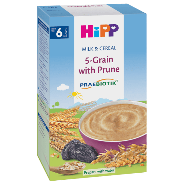 HIPP Instant mliječna kaša 5 žitarica suhe šljive 250g 0