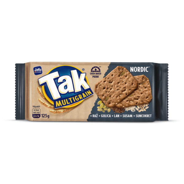 Krekeri JAFFA Tak multigrain nordic 125g 0