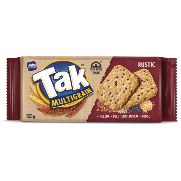 Krekeri JAFFA Tak multigrain rustic 125g 0
