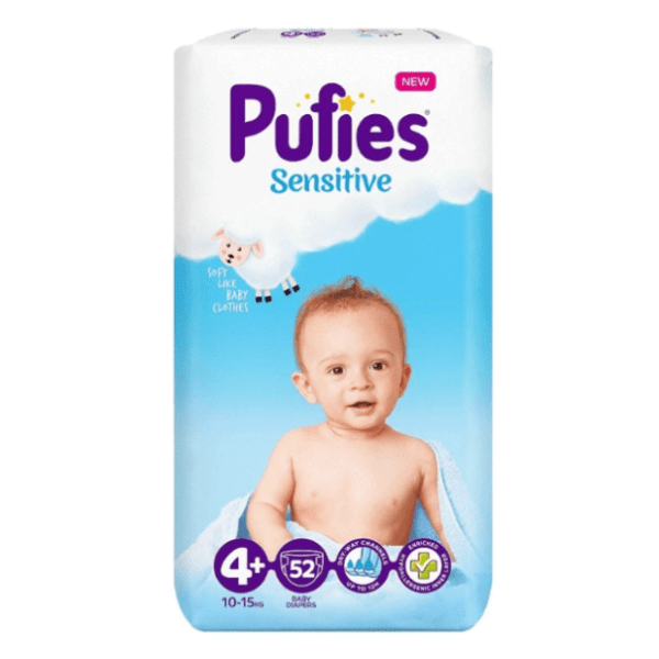 PUFIES pelene sensitive 4+ 52kom 0