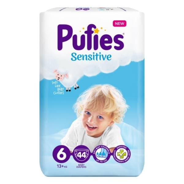 PUFIES pelene sensitive 6 44kom 0