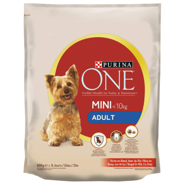 PURINA One mini adult hrana za pse govedina i riža 800g 0