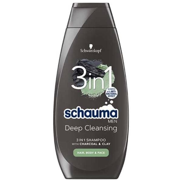 Šampon SCHAUMA Men 3u1 charcoal & clay 400ml 0