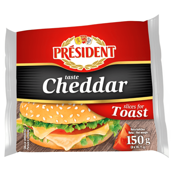 Sir topljeni PRESIDENT Cheddar ploške 150g 0