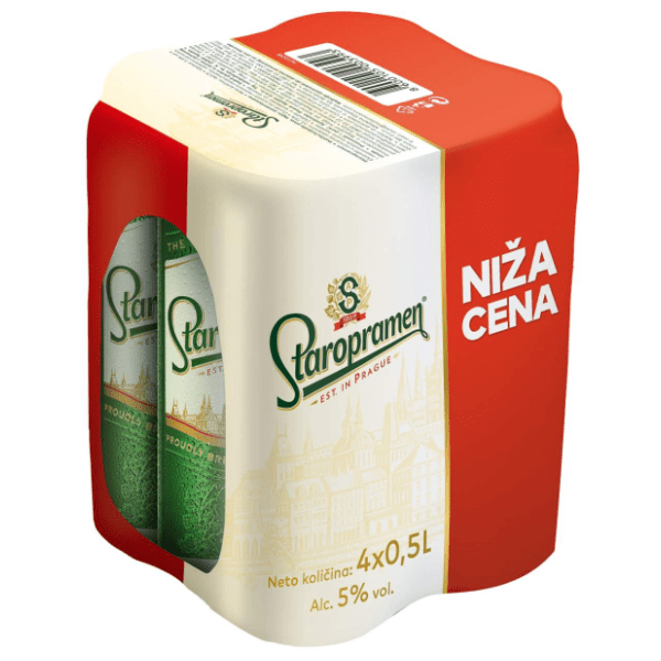 STAROPRAMEN pivo limenka 4x0,5l 0
