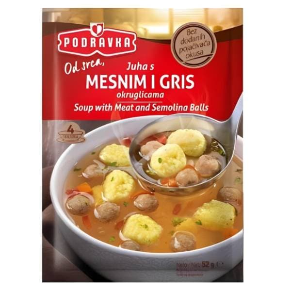 Juha PODRAVKA Mesne i gris knedlice 52g 0