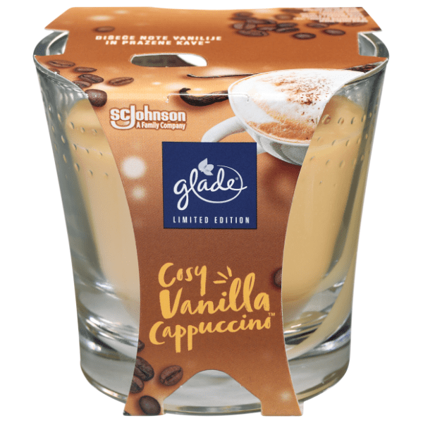 Svijeća GLADE vanilija cappuccino 129g 0