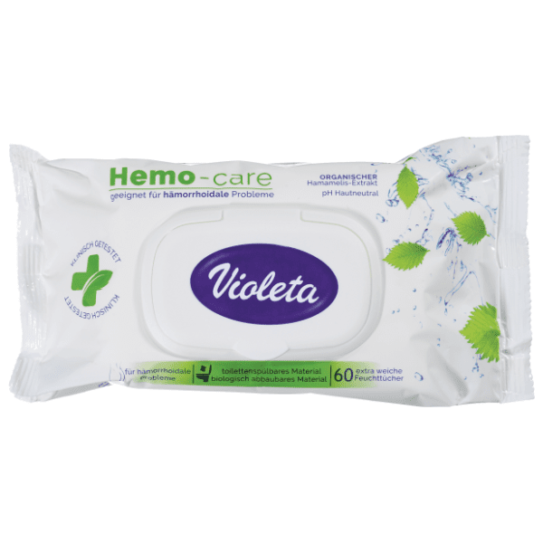 Vlažni toaletni papir VIOLETA hemo care 60kom 0