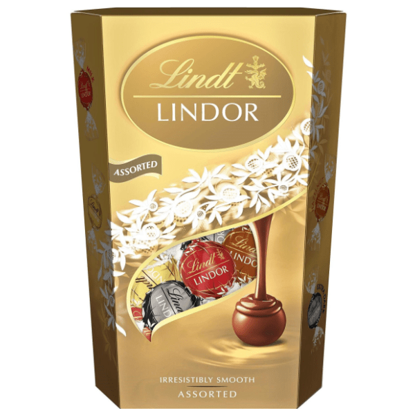 Bombonijera LINDT assorted cornet 337g 0