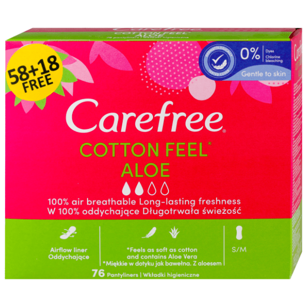 CAREFREE aloe vera dnevni ulošci 76kom 0