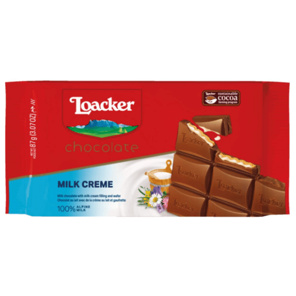 LOACKER čokolada mliječna 87g 0