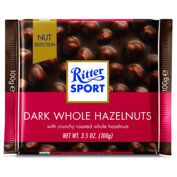 Čokolada RITTER SPORT tamna cijeli lješnjaci 100g 0