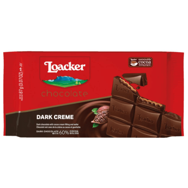 Čokolada tamna LOACKER 60% kakao dijelova 87g 0
