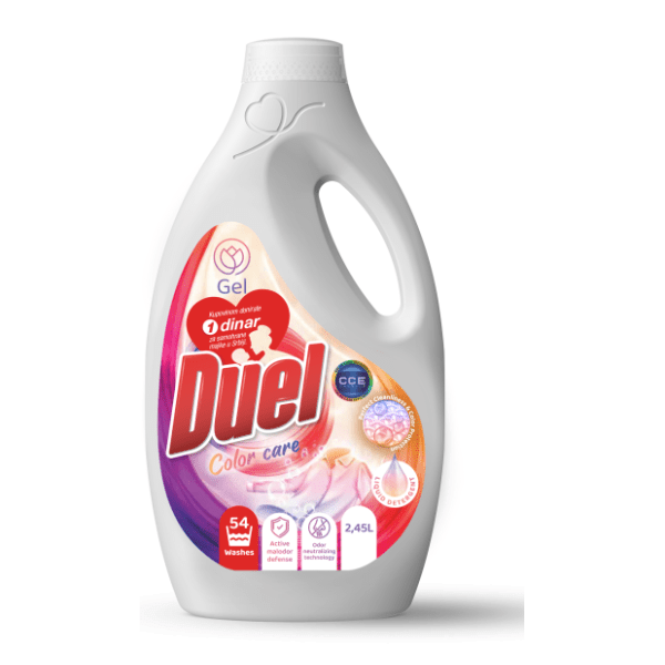 DUEL Gel color care tekući deterdžent 54 pranja (2,45l) 0
