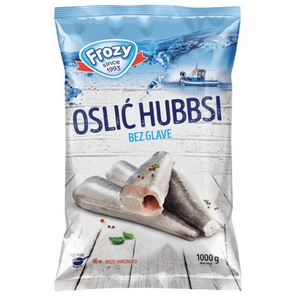 FROZY oslić bez glave hubbsi 1kg 0