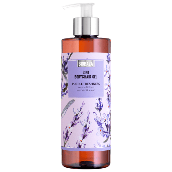 Gel za tuširanje BIOBAZA 3u1 lavanda limun 400ml 0