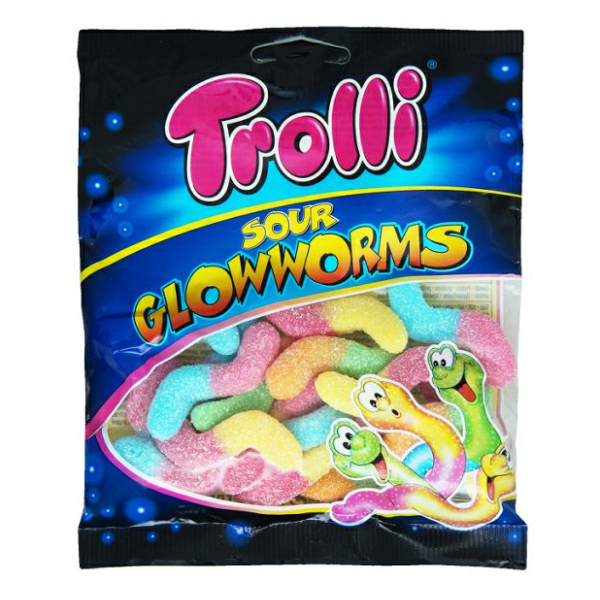 Gumeni bomboni TROLLI glowworms 100g 0