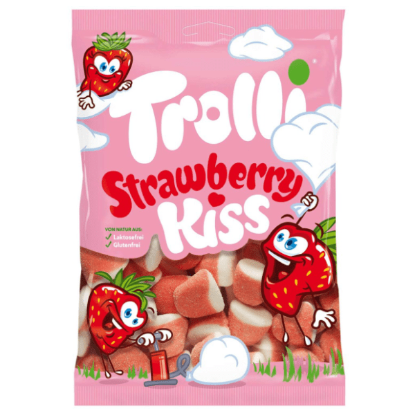 Gumeni bomboni TROLLI strawberry kiss 100g 0