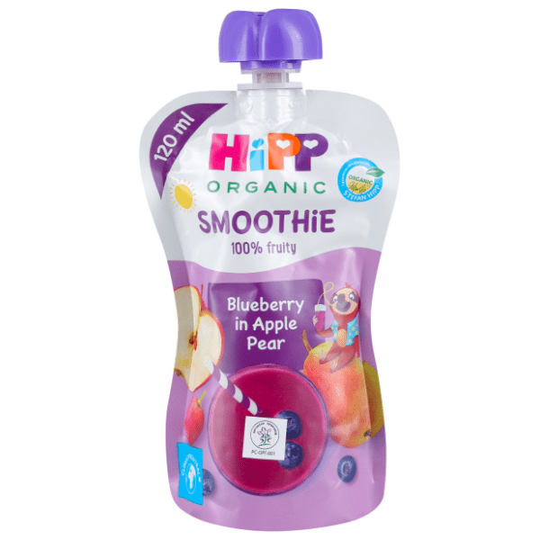 HIPP Bio smoothie borovnica jabuka kruška 120ml 0
