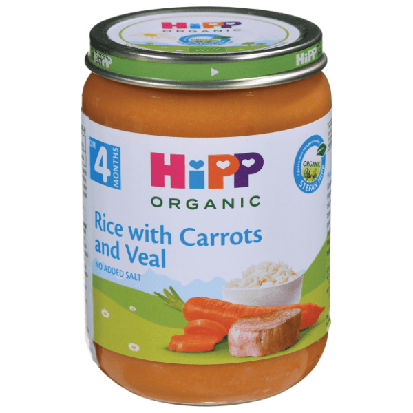 HIPP Organic kašica mrkva riža teletina 190g 0