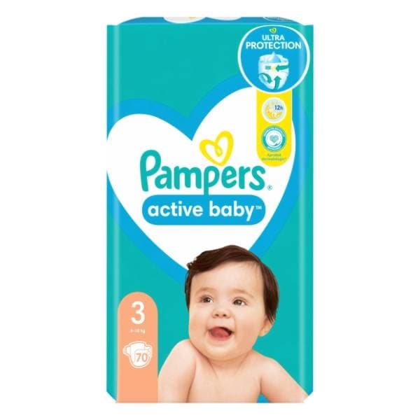 PAMPERS pelene Active baby 3 70kom 0
