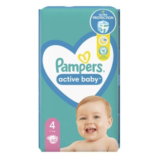 PAMPERS pelene Active baby 4 62kom 0