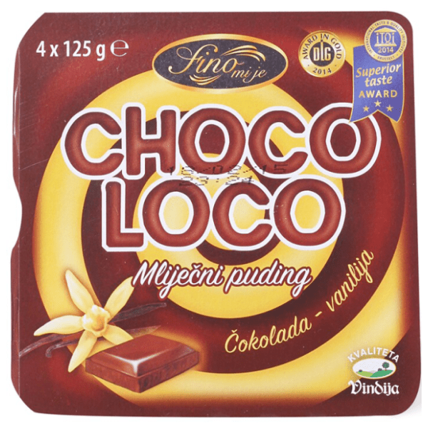 Puding VINDIJA Choco loco 4x125g 0