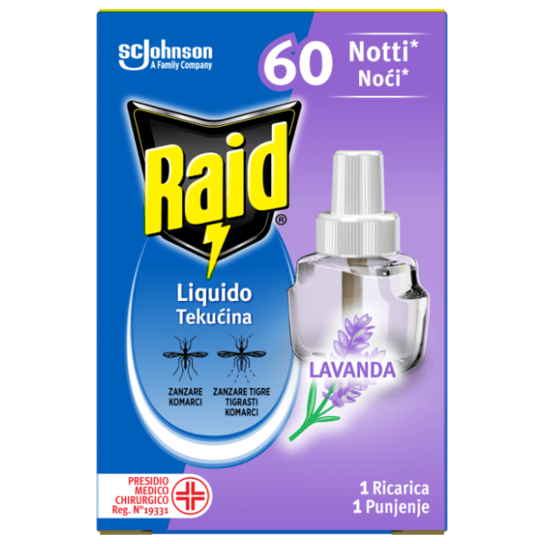 RAID nadopuna za električni aparat lavanda 36ml 0