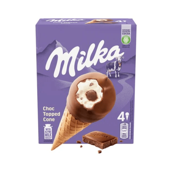 Sladoled MILKA kornet multipakiranje 4x100ml 0