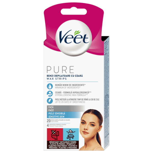 VEET pure trakice za depilaciju lice 20kom 0