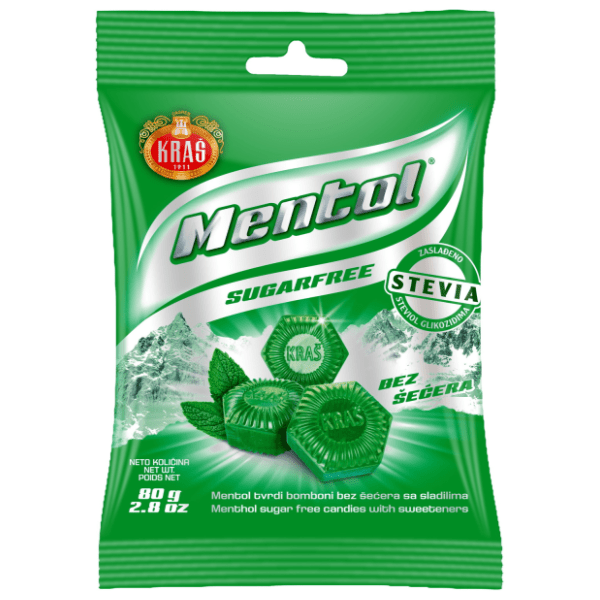 Bomboni KRAŠ mentol bez šećera 80g 0