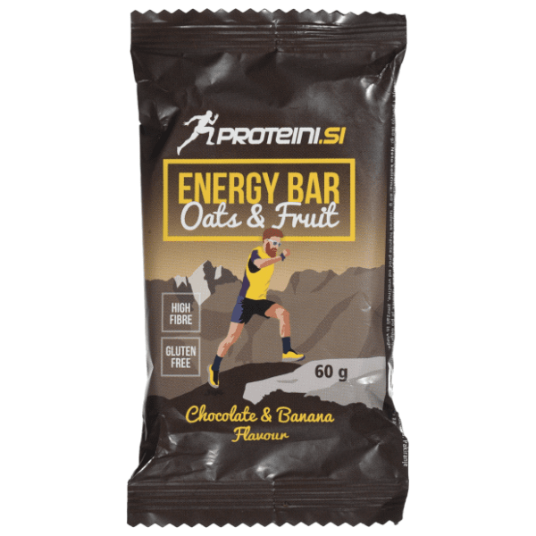 PROTEINI.SI energetska pločica čokolada banana mliječni premaz 60g 0
