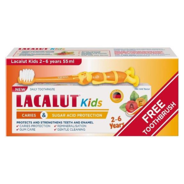 LACALUT Kids dječja pasta za zube 2-6god 55ml + četkica gratis 0