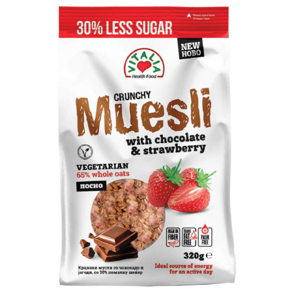 Musli VITALIA crunchy jagoda čokolada 320g 0