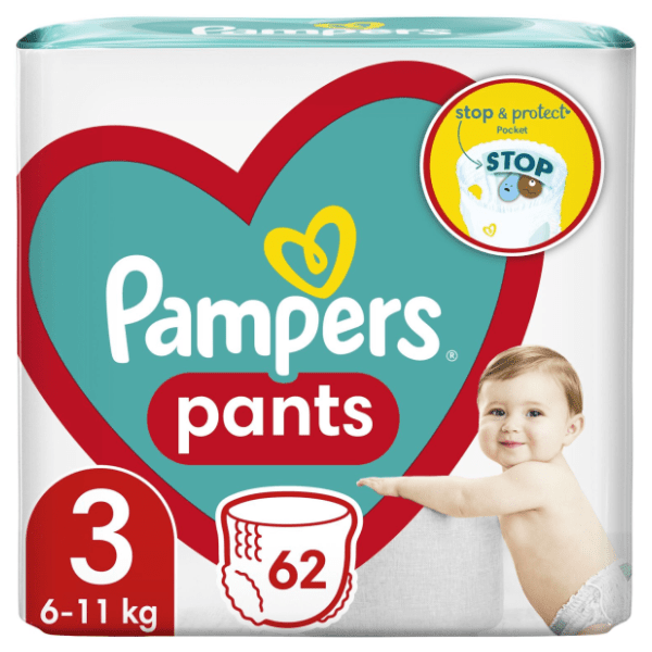 PAMPERS pelene pants 3 62kom 0