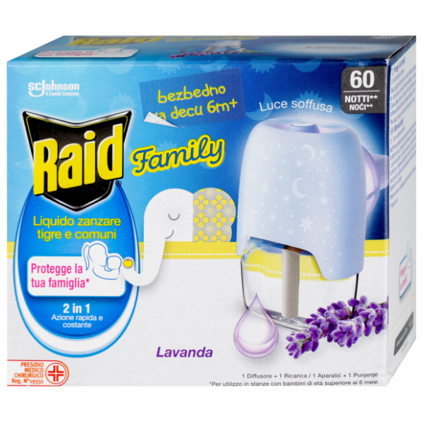 RAID električni aparat protiv komaraca lavanda 36ml 0