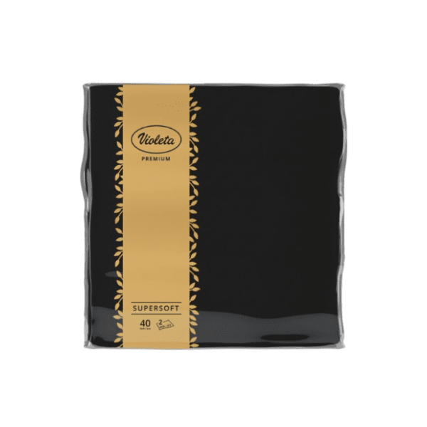 Salvete VIOLETA Premium crne 2sloja 40kom 0