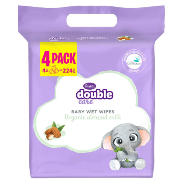 Vlažne maramice VIOLETA baby badem 4x56kom 0