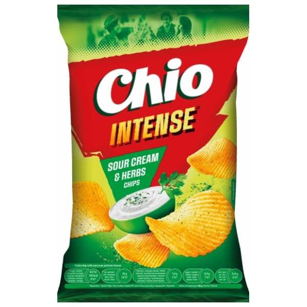 CHIO čips intense sour cream & herbs 120g 0