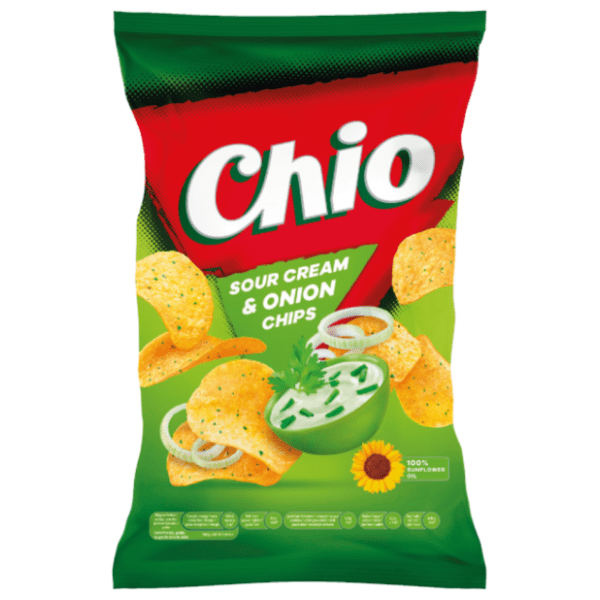CHIO čips sour cream & onion 130g 0