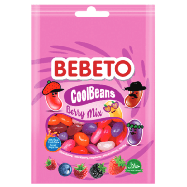 Gumeni bomboni BEBETO cool beans berry mix 60g 0