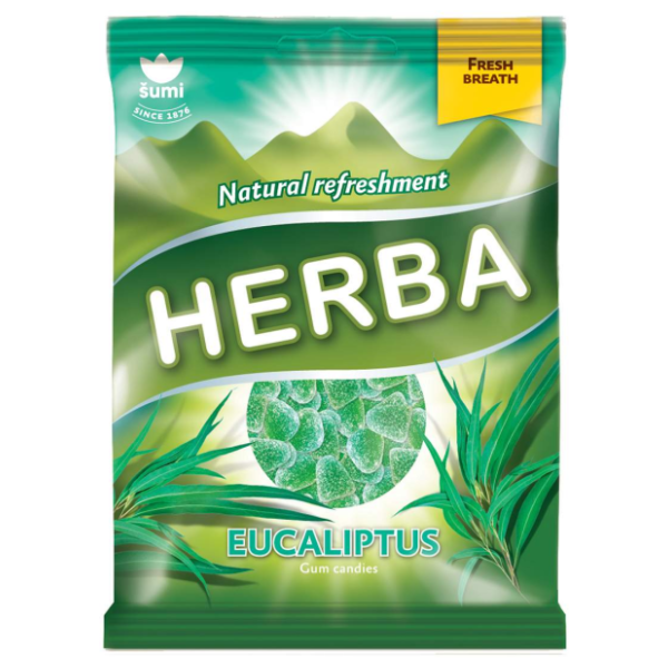 Gumeni bomboni HERBA eukaliptus 90g 0