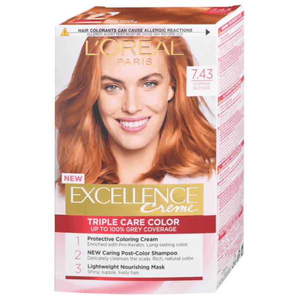 L'OREAL Excellence boja za kosu 7.43 copper blonde 0