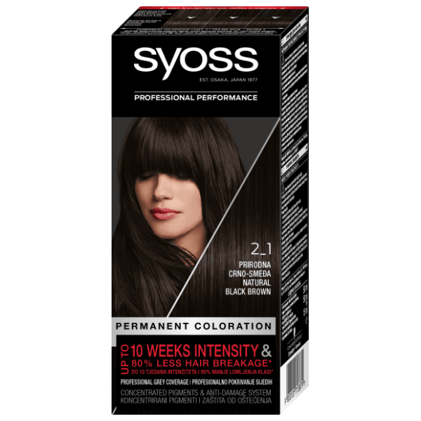 SYOSS Professional Performance boja za kosu 2.1 black brown 0